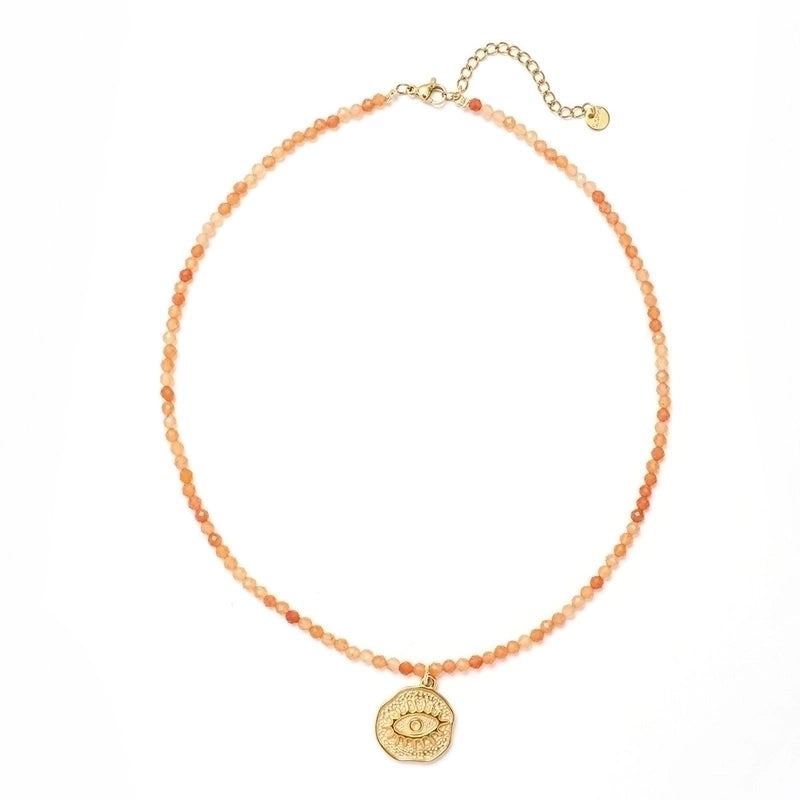 Retro Ethnic Style Geometric Natural Stone Copper Necklace In Bulk