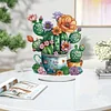 (US Only)Acrylic 2D Flat Print DIY Cactus Pots Diamond Painting Art Tabletop Decorations