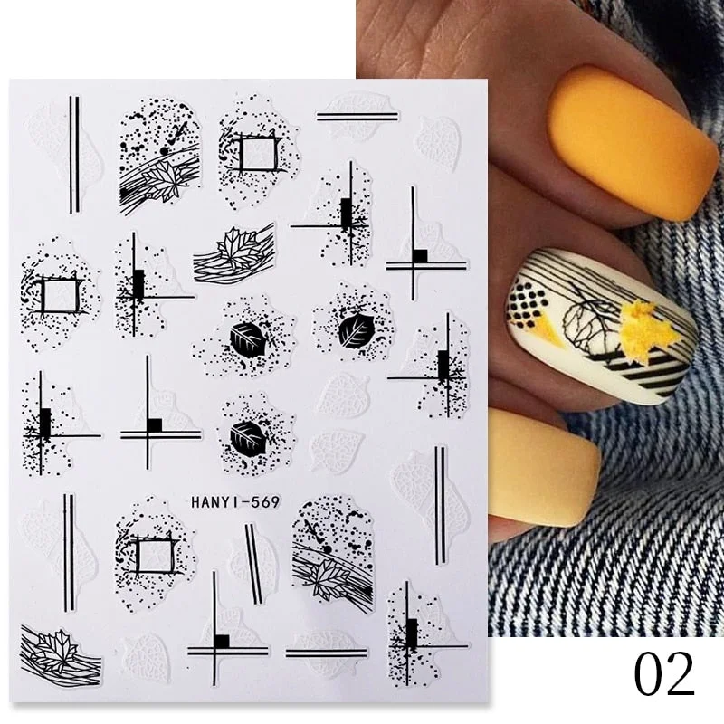 Dandelion Flower 3D Nail Stickers Women Face Abstract Butterfly Image Sexy Girl Christmas Slider Design Polish Nails Art Decals-Nail Inspo