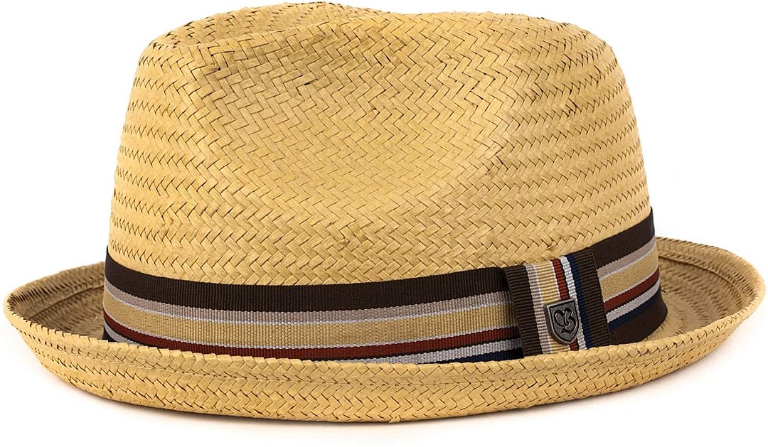 Men's Castor Straw Fedora Hat