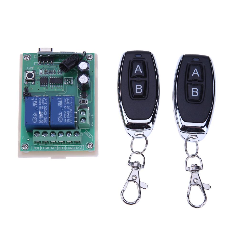 

2 Relay Wireless Remote Control Switch+2pcs Two Keys Remote Controls, 501 Original