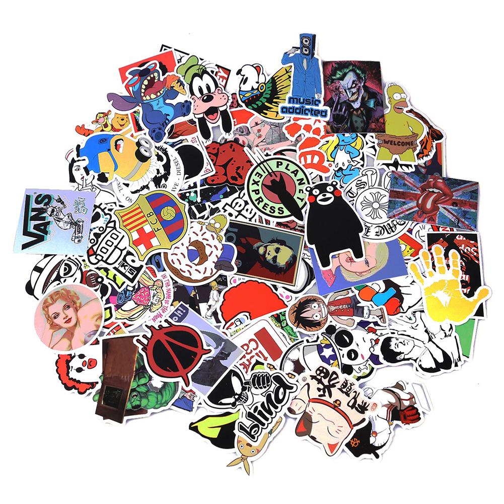

100x Stickers Motorcycle Luggage BagLaptop Removable Graffiti Stickers (D, 501 Original
