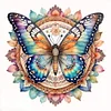 Diamond Painting -DIY Round Drill Flower Butterfly(40x40cm)