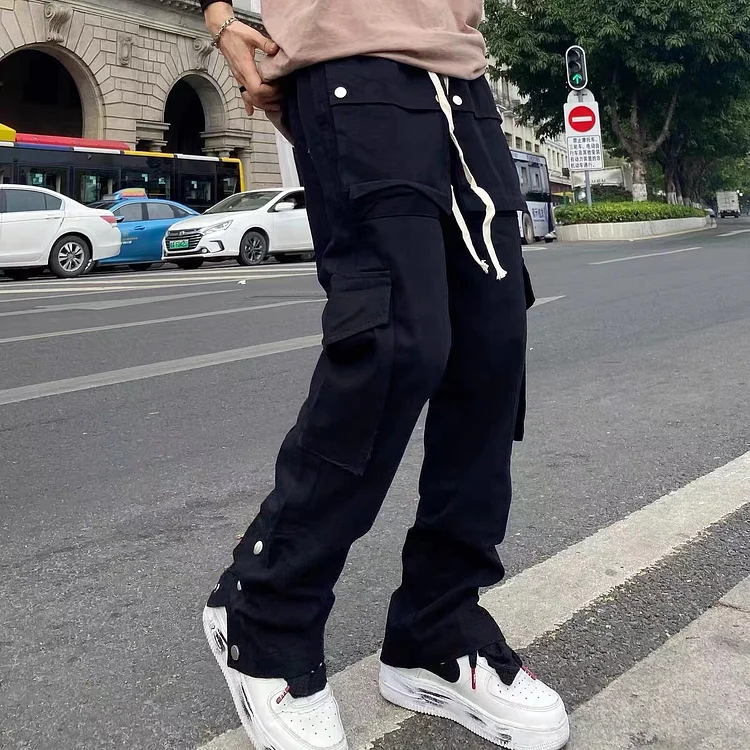 Men's Vibe Style Buttoned Multi-Pocket Hiphop Cargo Pants SOPULA