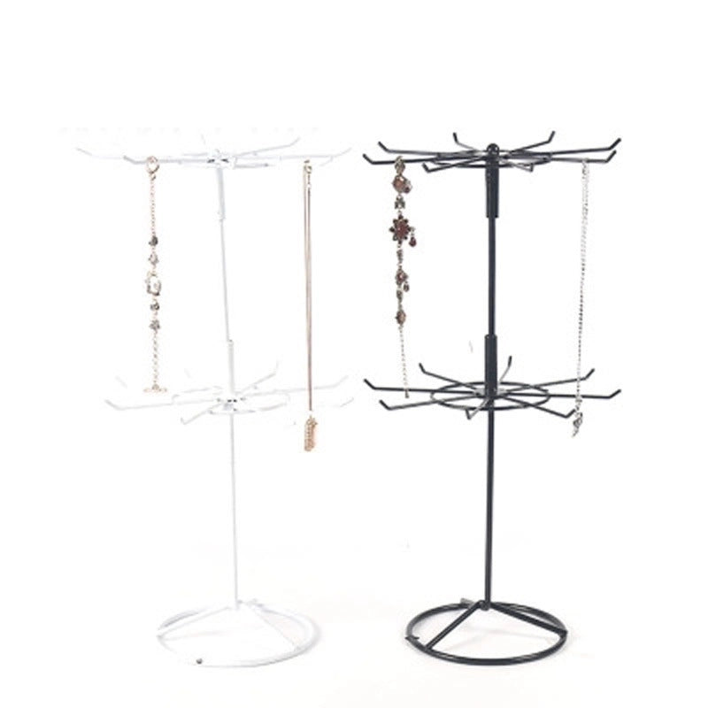 Hot Selling Rotating Jewelry Display Rack Double Necklace Rack Jewelry Storage Rack Mobile Phone Accessories Bead Hanger