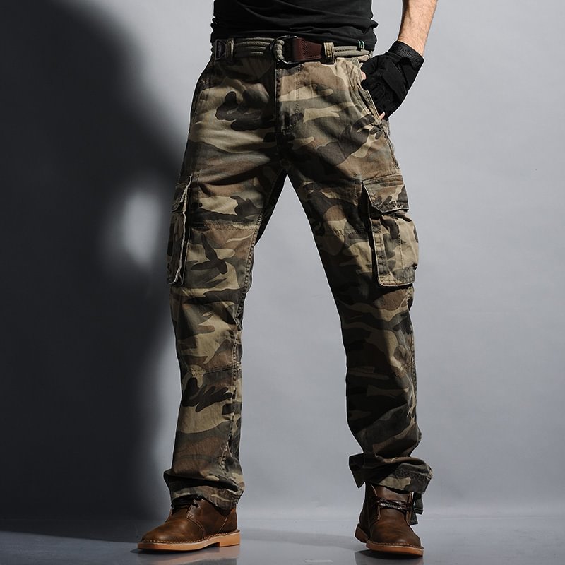 Loose Straight Tactical Outdoor Camo Casual Pants