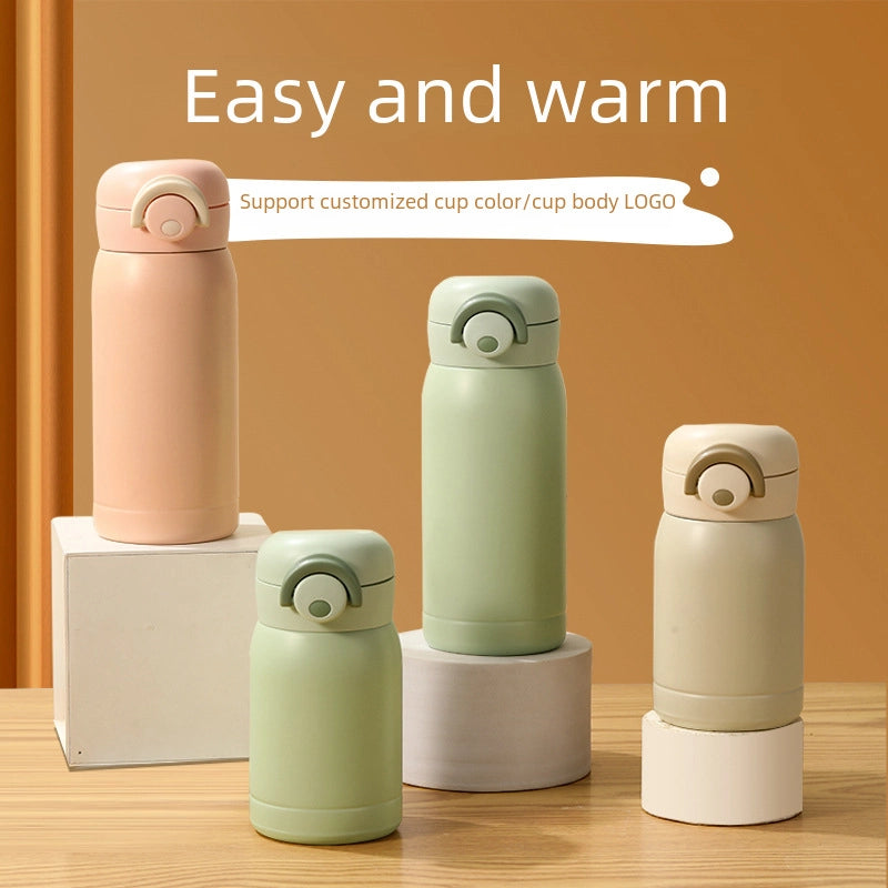 High-looking 304 Stainless Steel Vacuum Cup Simple Mini Pocket Cup Bounce Cup Portable Children Drinking Cup