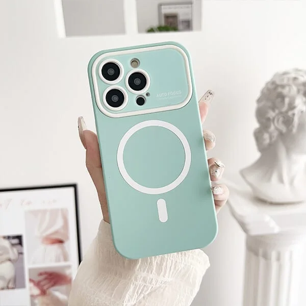 Large window 2-in-1 magnetic case for iphone