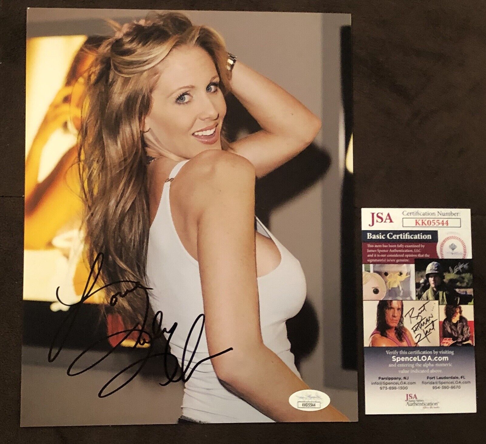 Julia Ann Adult STAR Hand SIGNED 8X10 Photo Poster painting Autograph Sexy Naughty America JSA