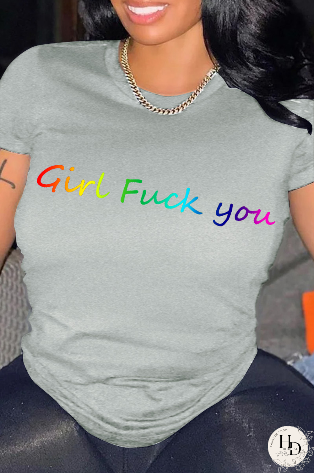 White Casual Street Print Patchwork O Neck T-Shirts