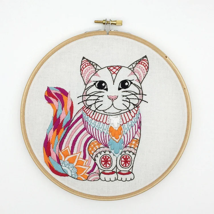 Cat Embroidery Kit