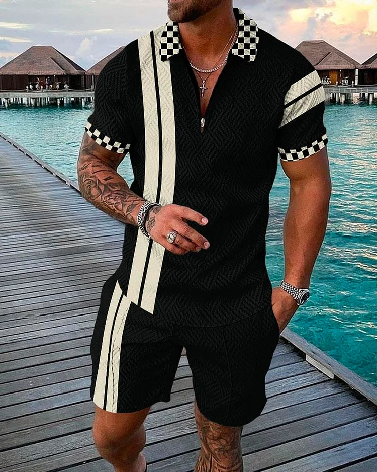 Men's Casual Print Suits-042536