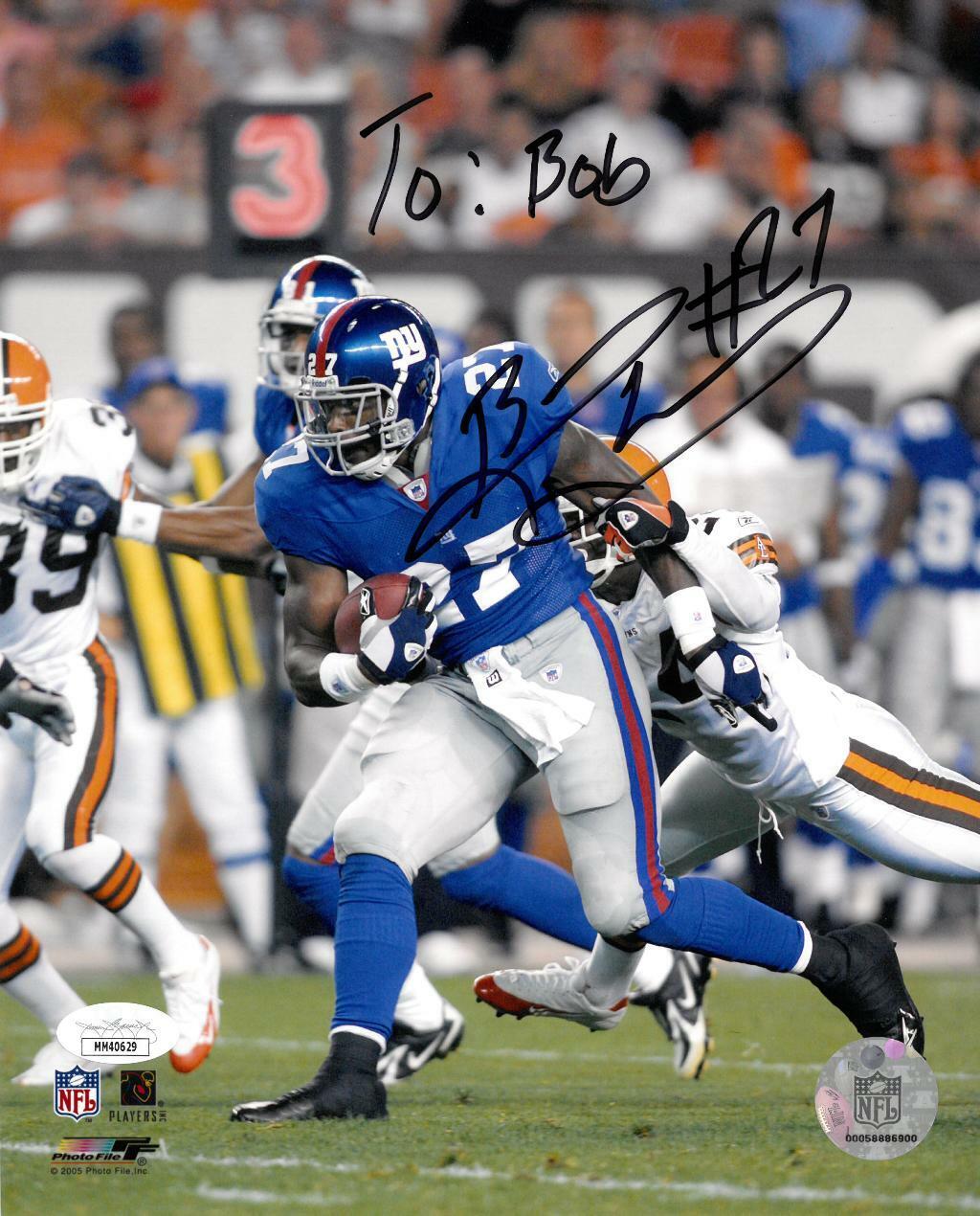 Brandon Jacobs Signed NY Giants Authentic Autographed 8x10 Photo Poster painting JSA #MM40629