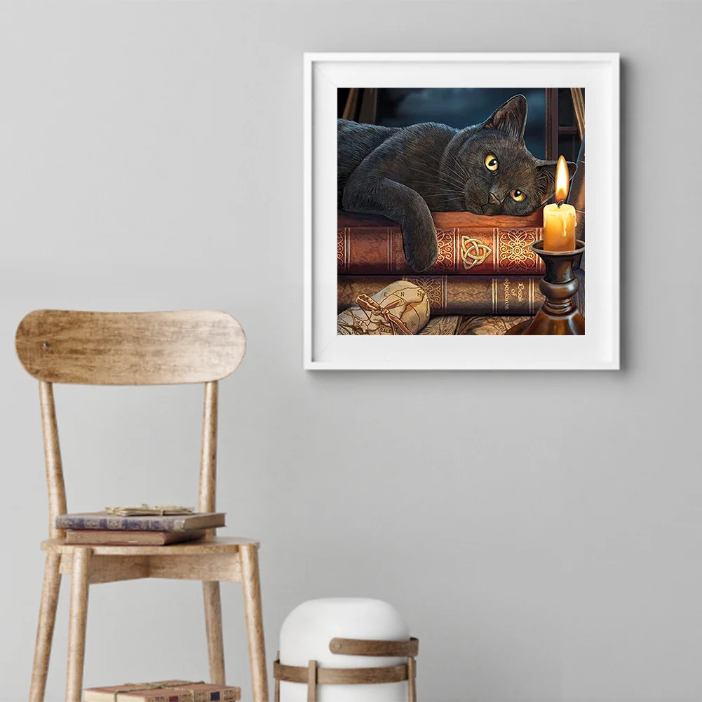 11ct Stamped Cross Stitch - Black Cat(40*40cm)