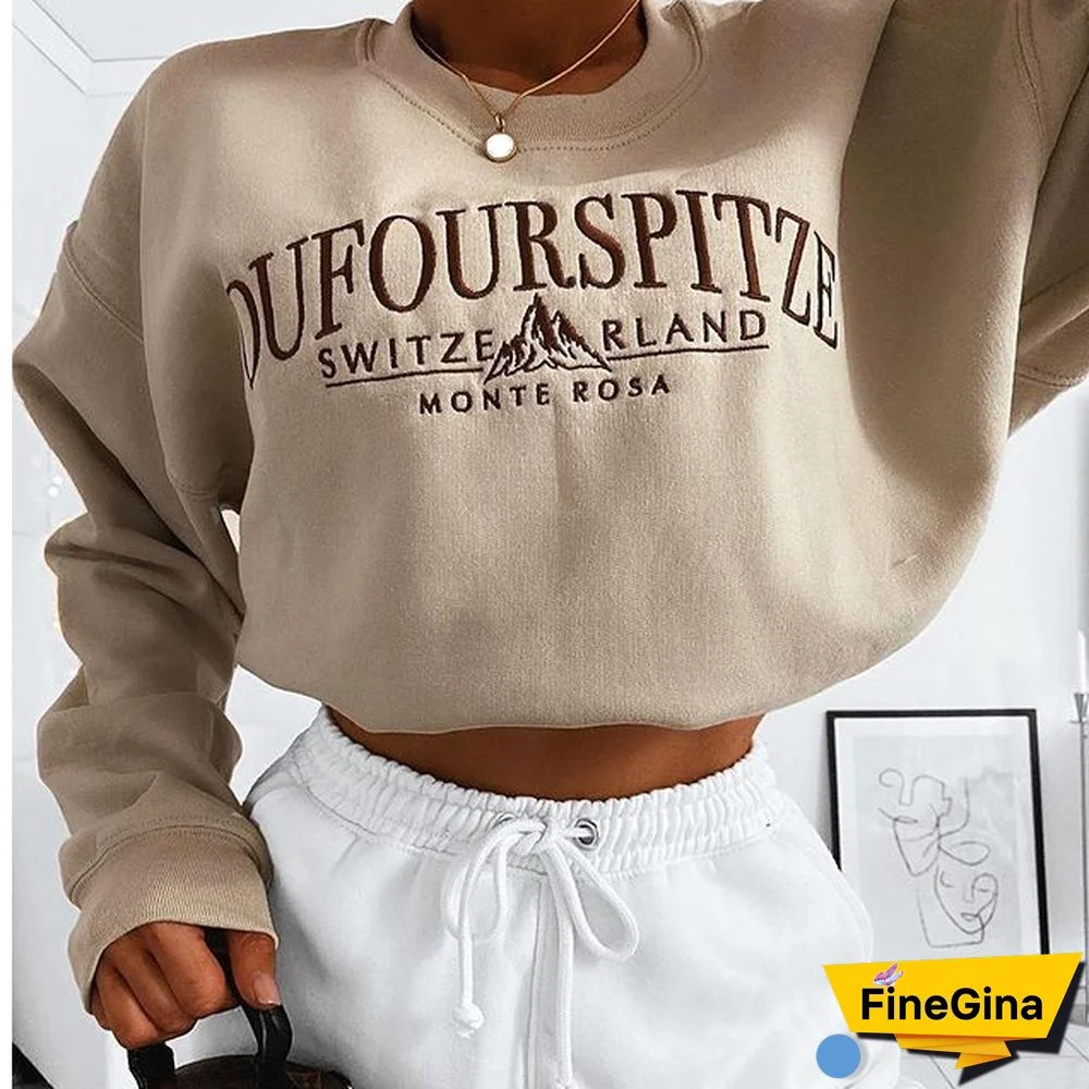 Modern Casual Printed Color Long Sleeve Sweatshirt