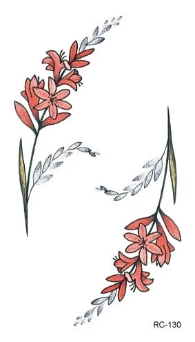 Mermaid Cat Fox Flower Wind chimes rabbit Waterproof Temporary Tattoo Sticker Rose Flash Tattoos Body Art Fake Arm tatoo Women