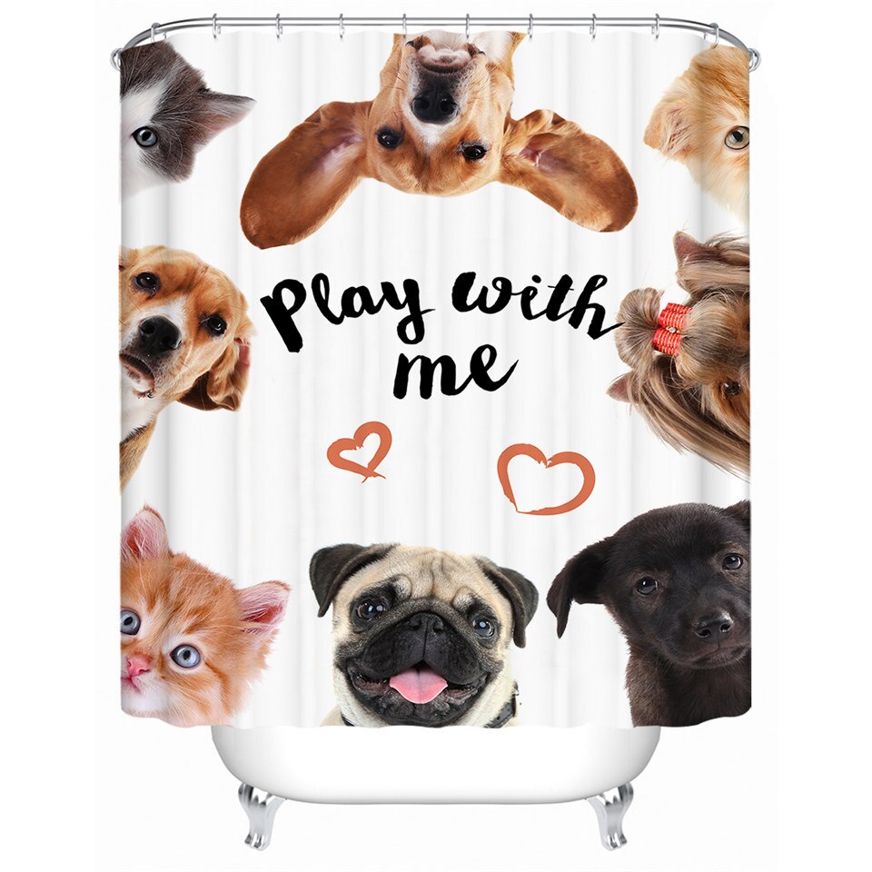 

Dog - Print Shower Curtain, 180*200cm, 501 Original