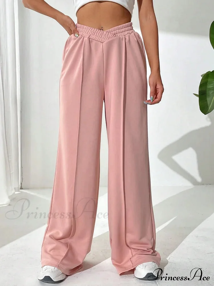 Solid Wide Leg Sweatpants