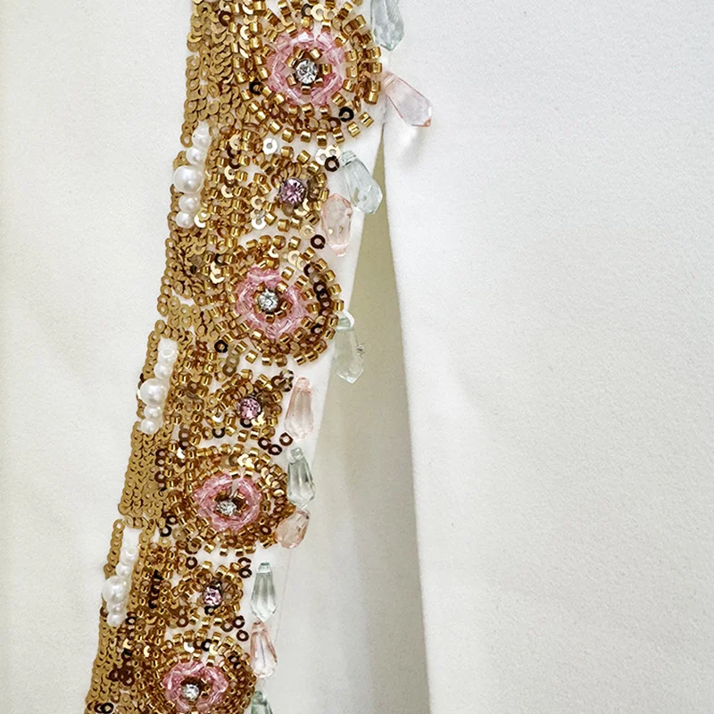 Nigikala Nigikala Star Fashion New Heavy Industry Embroidered Studs Short Blouse Dress Set Two Sets