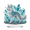 DIY White Wolf Acrylic Diamond Painting Desktop Ornaments