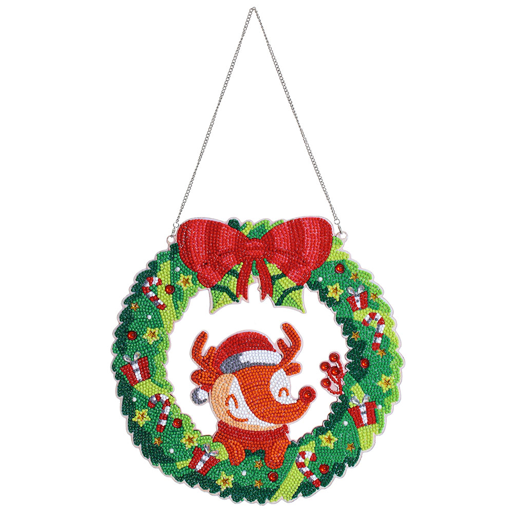 

Christmas Animals Wreath - 5D DIY Craft Pendant - 30*30CM, 501 Original