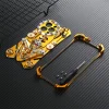 Mobile phone metal armor case Handmade gear shockproof skull gold case Support all IPHONE models
