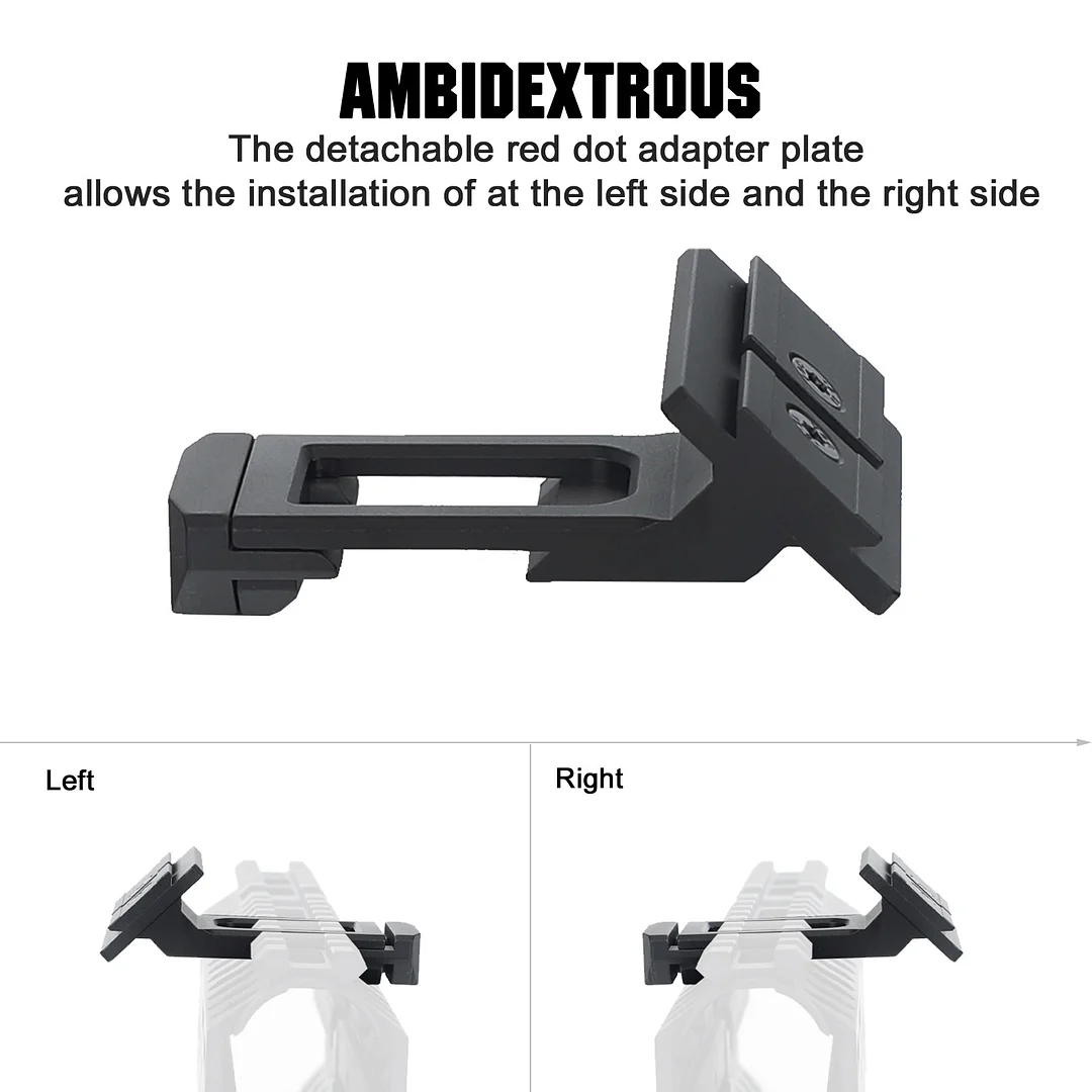 ohhunt® 45 Degree Offset Red Dot Sight Mount Plate for Picatinny Rails Compatible with FB-O4/ACRO P1/P2