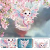 Diamond Painting Single-Side White Wings Dragon Diamond Art Hanging Pendant for Office Decor