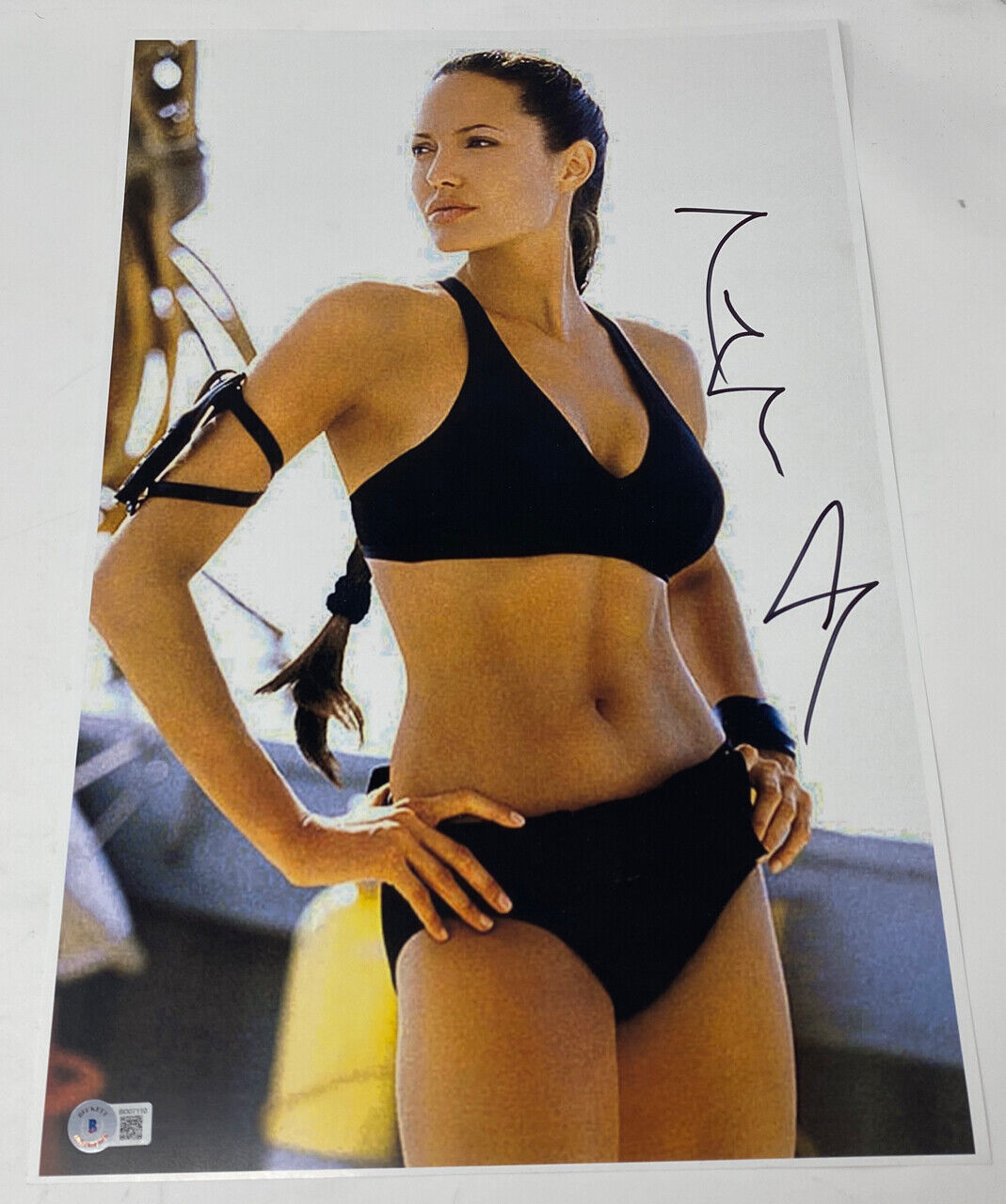 Angelina Jolie Signed Autographed 12x18 Photo Poster painting Poster Sexy Beckett BAS COA