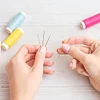 12pcs Stainless Steel Sewing Needles Set Self-Threading Embroidery Tools