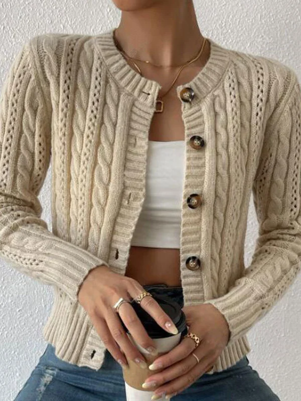 Athvotar Athvotar Autumn Sweater Women's Large Size Mahjong Collar Collar Cardigan Long-Sleeved Coat