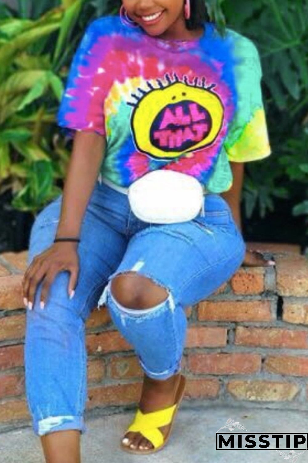 Colorful Fashion Casual Printed Short Sleeve T-shirt