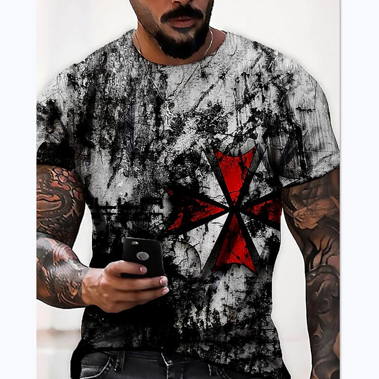 Dark Fashion Hip-hop Style Summer Short Sleeve Men's T-Shirts at Hiphopee