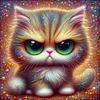 Diamond Painting-DIY Full Round Drill Cat