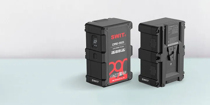 CIMO-290S 290Wh USB-C OLED info Cine V-mount Battery
