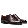 Men's Brogue Wingtip Oxford Shoes - Leather Sole
