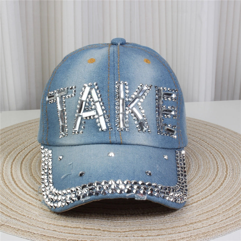 Unisex Streetwear Pentagram Letter Butterfly Curved Eaves Baseball Cap