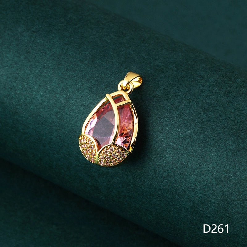 1 Piece 1-2cm Copper Zircon Geometric Jewelry Accessories Pendant