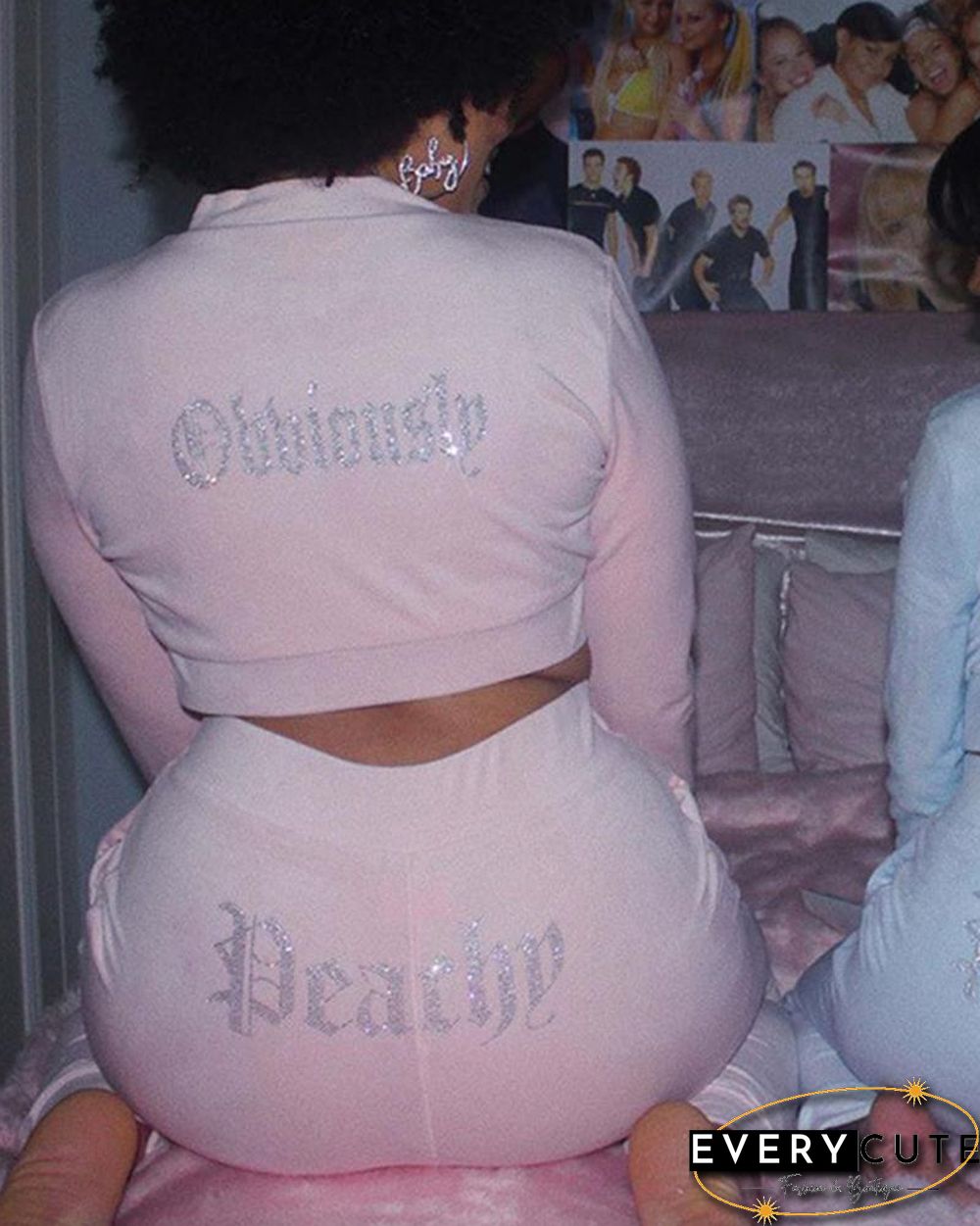 Letter Printing Long Sleeve Sweatshirt Sets P13250