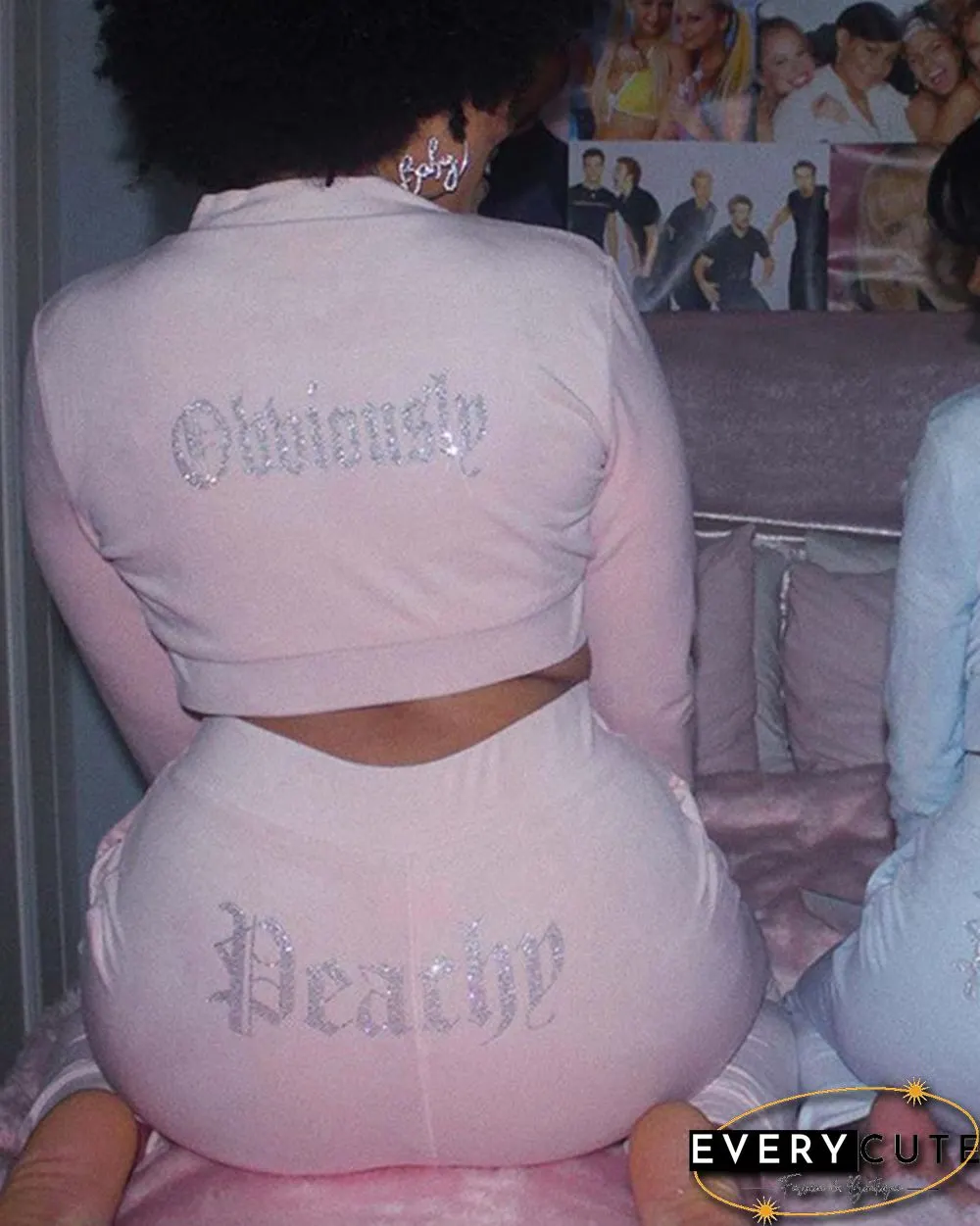 Letter Printing Long Sleeve Sweatshirt Sets P13250