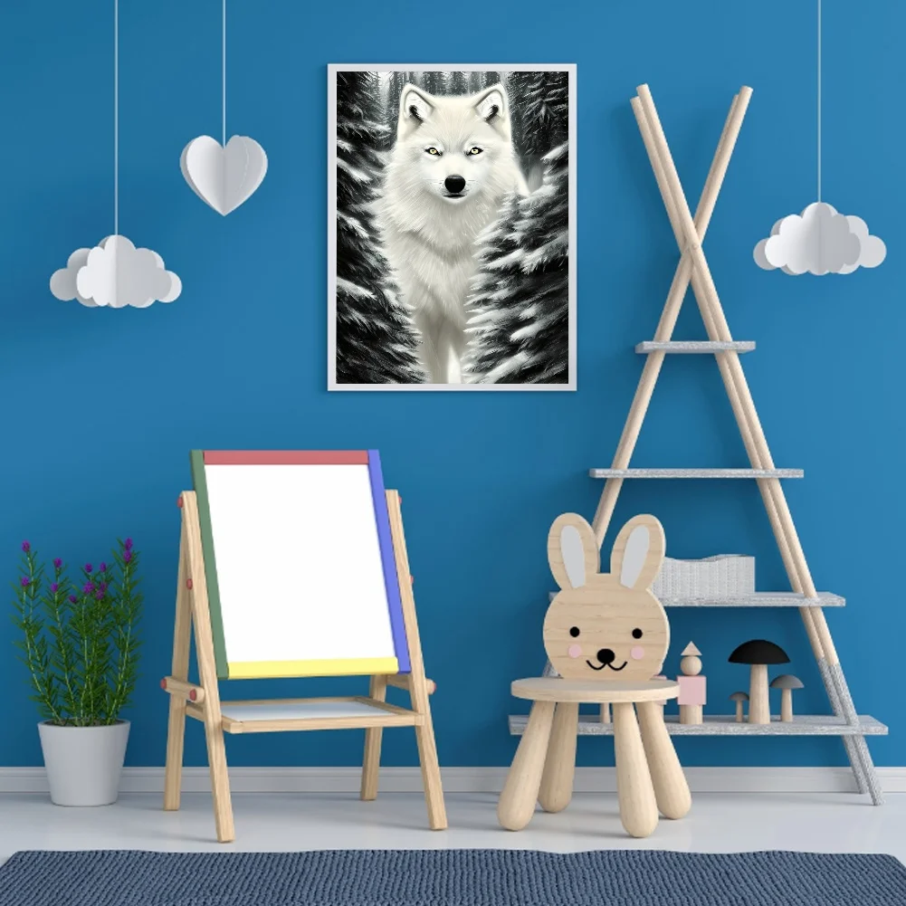Diamond Painting - Full Round Drill - Wolf(30*40cm)