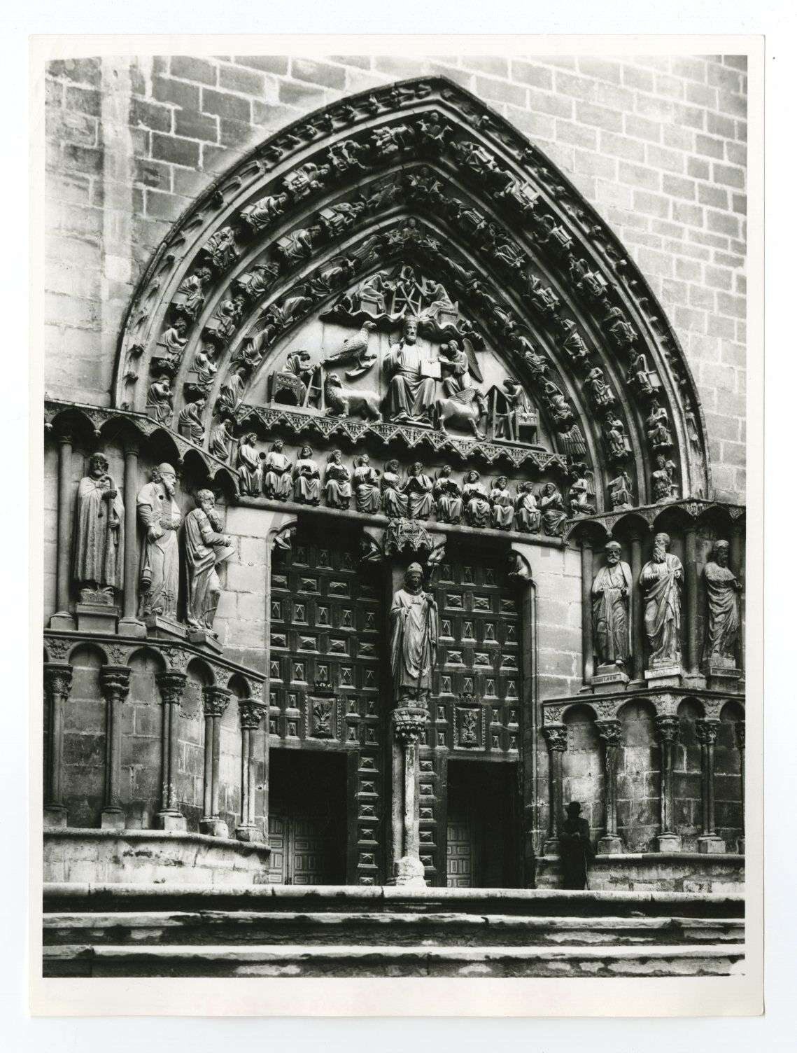 Spanish Architecture - Vintage Photo Poster paintinggraph - Santiago de Compostela Cathedral