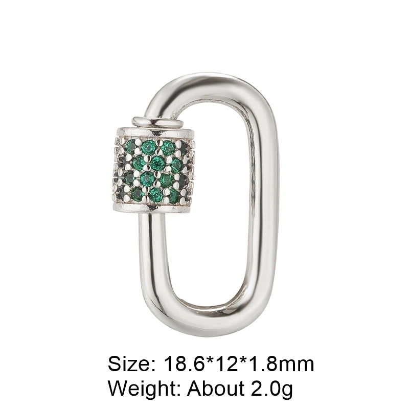 5 Pieces Minimalist Round Copper Plating Inlay Zircon 18k Gold Plated White Gold Plated Jewelry Accessories