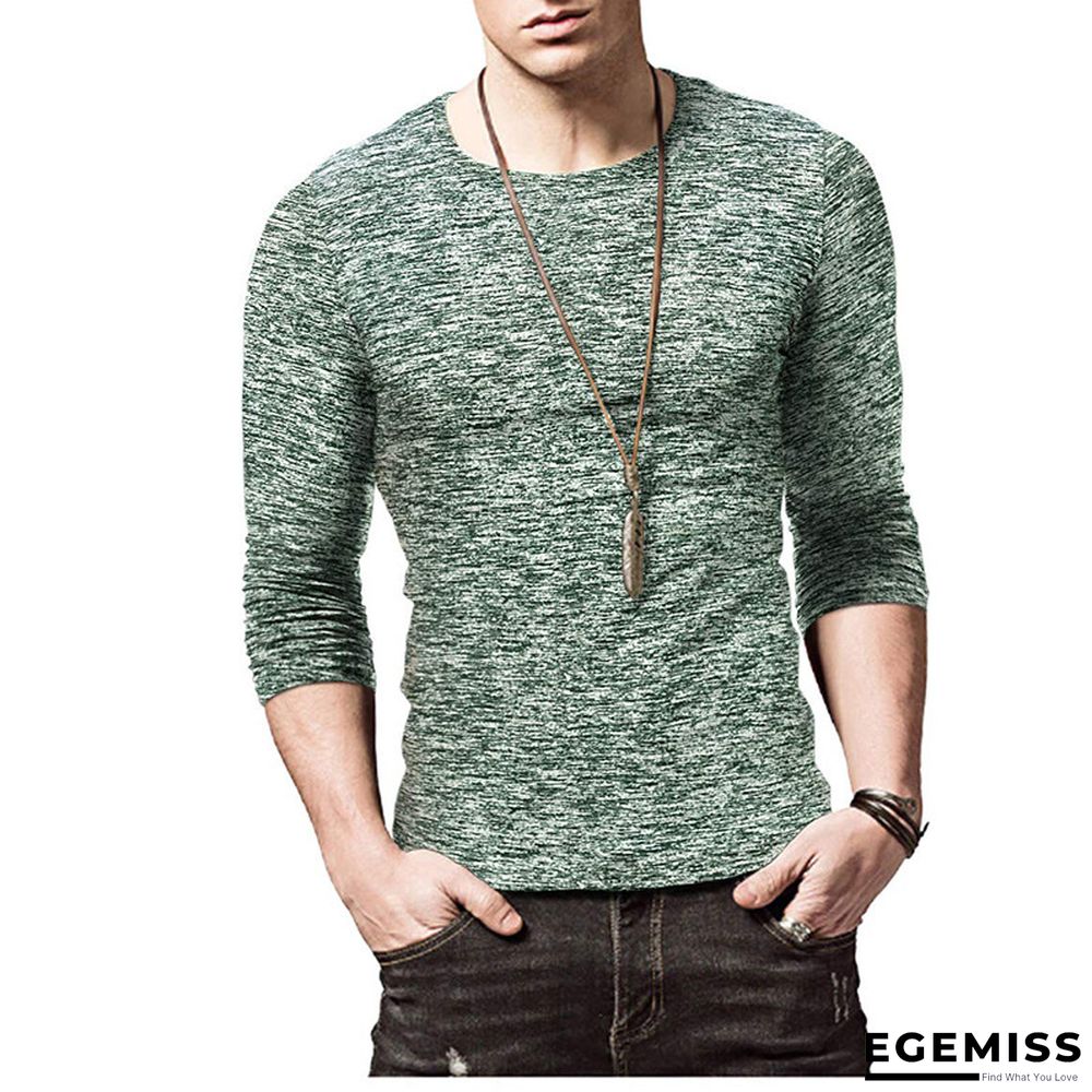 Men's Bottom Shirt Round Collar Long Sleeve T-shirt Men's Shirt jerseys | EGEMISS
