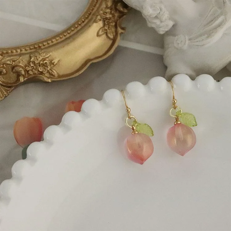 Pink Peach Orange Earrings