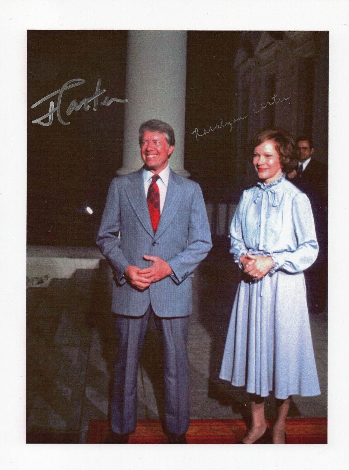Jimmy and Rosalynn Carter Autographed 8 1/2 x 11 in. Photo Poster painting President First Lady