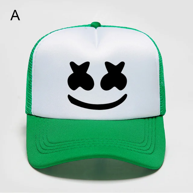Men Women Marshmallow Baseball Cap Adjustable Smile Face Sunshade CapsDJ Bone Punk Style Hip Hop Colorful Hat BAG4229