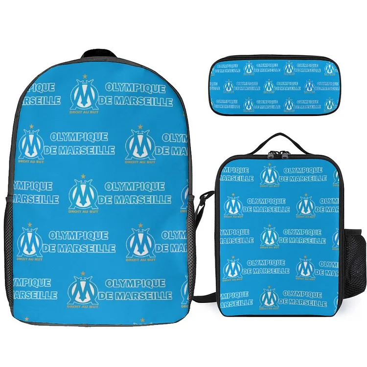 Olympique De Marseille Student Schulranzen Lunchbag Stifttasche Kombination