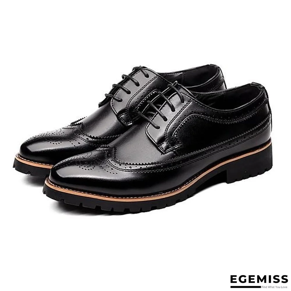 Men's Brogue Leather Spring / Fall British Oxfords Black / Brown / Yellow / Lace-up / Leather Shoes / Comfort Shoes / EU42 | EGEMISS