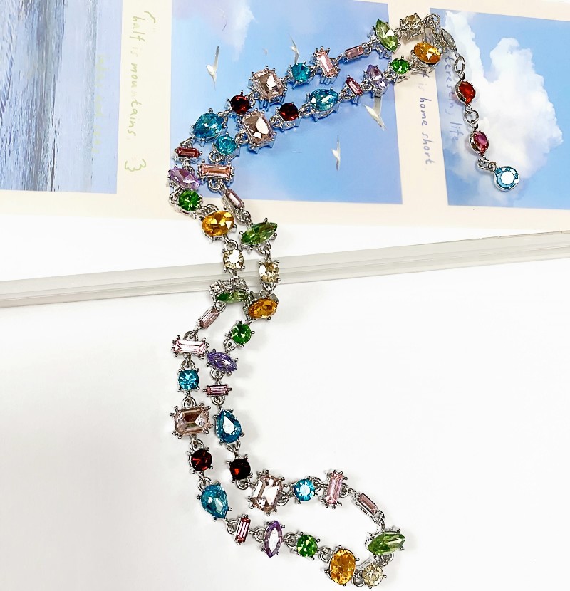 Loveyoufancy Multicolored Crystal Necklace